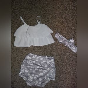 SHEIN Floral 3 Piece Toddler Outfit